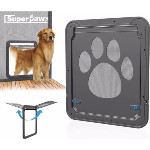Multi-function Pet Magnetic Door Innovative Dog Gauze Window Screen Doors For Dogs Cats Locking Pet Door For Pets Supplies LSD01