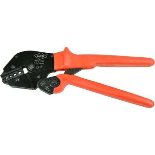 Ratchet crimping tools AP-210TX for non-insulated cable links 2-10mm2, two hand operate crimper pliers hand tools