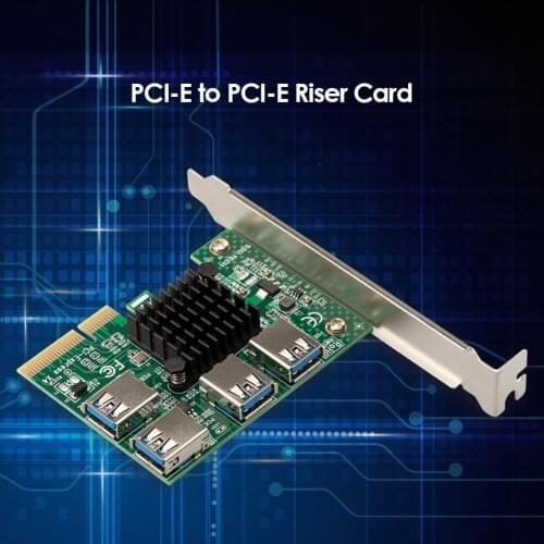 PCI-E to PCI-E Adapter 1 Turn 4 PCI-Express Slot 1x to 4x 16x USB 3.0 Multiplier Hard Disk Drive SSD Adapter Card