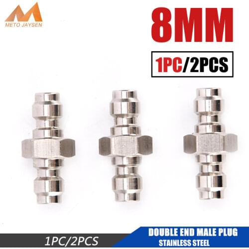 PCP Paintball Pneumatic Male-Male Plug Quick Coupling 8mm Fill Nipple Air Filling Socket Stainless Steel Double End Male Plug