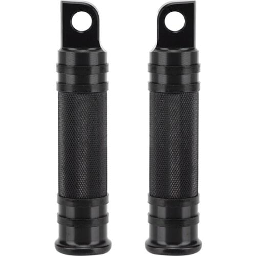 2Pcs Aluminum Alloy Motorcycle CNC Bike Foot Pegs Pedals Rest Footrest(Black)