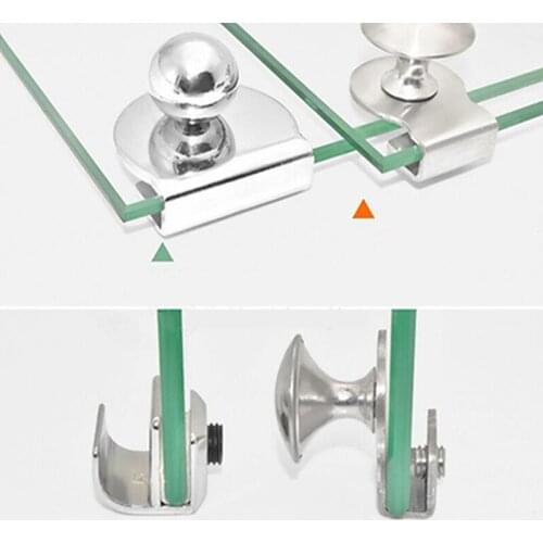 Zinc Alloy Handle Glass Clip Cabinet Pulls Handle Office Glass Door Handle Cabinet Drawer Pull Button Furniture Accessory