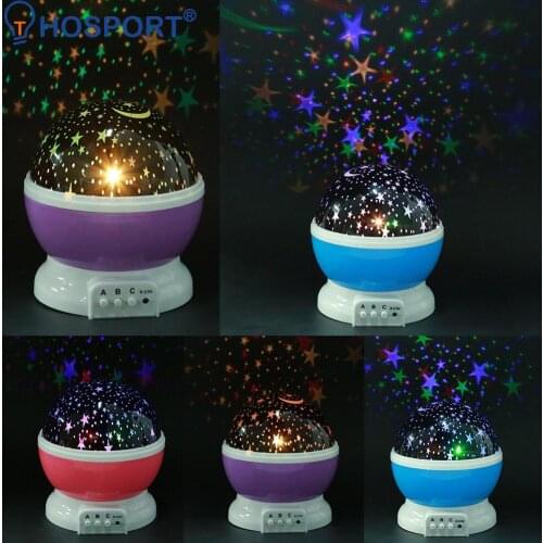 LED Projector Star Moon Galaxy Night Light For Children Kids Room Sky Rotating Bedroom Decor Nursery Nightlight Baby Lamp