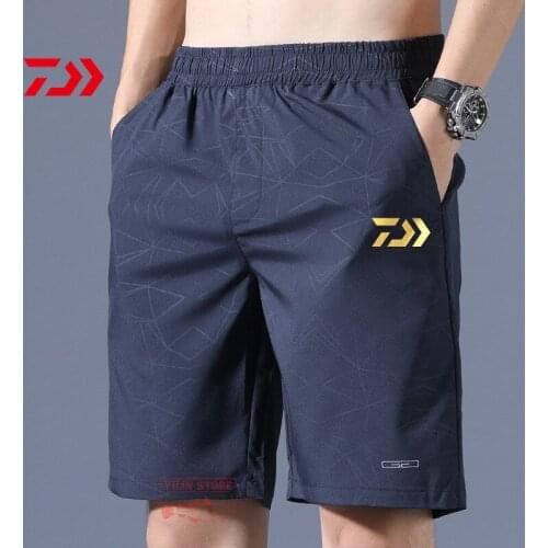 Daiwa Spring Summer Fishing Shorts Drawstring Ice Silk Shorts Casual Outdoor Sport Camping Sprots Pants Breathable Fishing Pants
