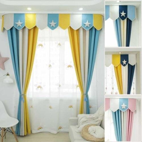 New Modern Minimalist Cute Cartoon Childrens Room Atmospheric Curtains Curtains for Living Dining Room Bedroom Study Balcony