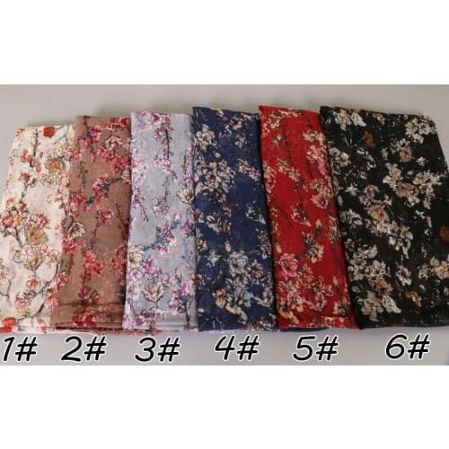 120pcs/lot new fashion jasmine flower print scarf shawl pashmina/floral scarves