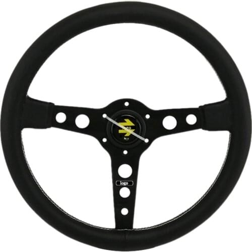 Spceddy MCX 14inch Car Modified Racing Steering Wheel High Quality 2020 Real Leather Steering Wheel Sport With mom*logo SW20S06