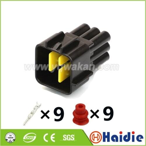2sets 9pin 2.3mm Auto wire harness plug household plastic electric connector FW-C-9M-B