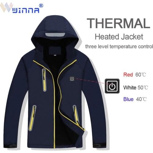 2020 Winter Heated Jacket Men Women Outdoor Sport Polar Coats Fleece Jacket Skiing Trekking Camping Hiking Clothing