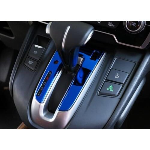 3 Colors For Honda CRV 2017 Stainless Steel Car Interior Gear Shift Knob Sticker Panel Frame Cover Trims Car Styling Accessories