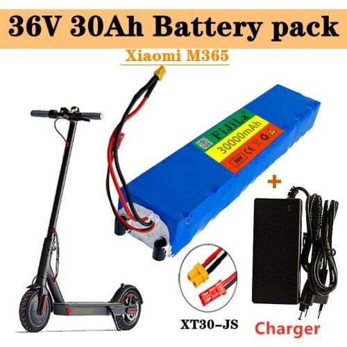 36V 30Ah 18650 lithium battery pack 10S3P 30000mah 250W-500W Same port 42V Electric Scooter M365 ebike Power Battery with BMS