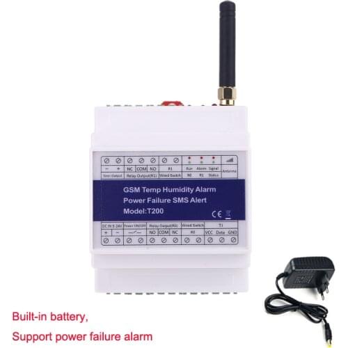 GSM SMS Temperature Humidity Power Status Monitoring Relay T200 SMS Alarm with Free Call