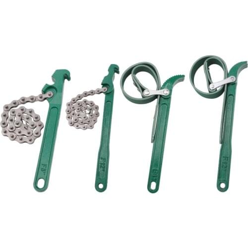 8-12 inch Oil Filter Belt Chain Wrench Car Engine Box Oil Fuel Filter Wrenchs Spanner Key Removal Hand Tools