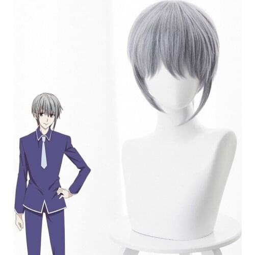 Anime Fruits Basket Soma Kyo Cosplay Wigs Peluca Adult Women Girl Furutsu Basuketto Soma Yuki Cosplay Hair Wig Hairpiece Costume