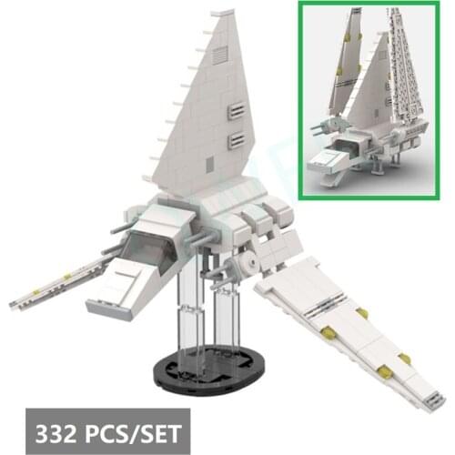 Buildmoc MOC-34496 Movie Series Imperial Flying Shuttle Model Building Blocks DIY Space Ship Bricks Toys for Kids Xmas Gifts