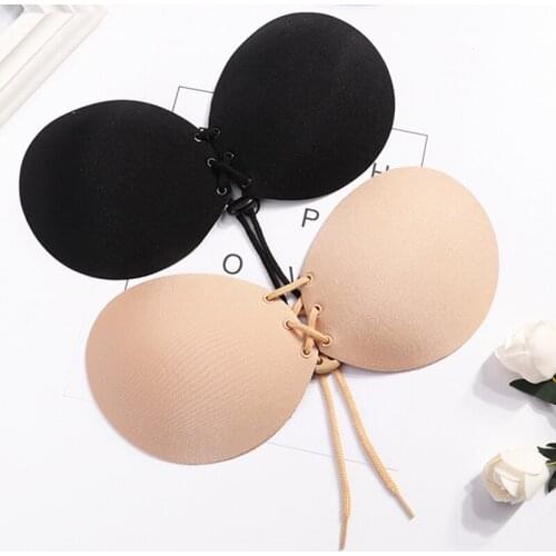 Women Invisible Bra Super Push Up Seamless Self-Adhesive Sticky Wedding Party Front Strapless A B C D Cup Fly Bra