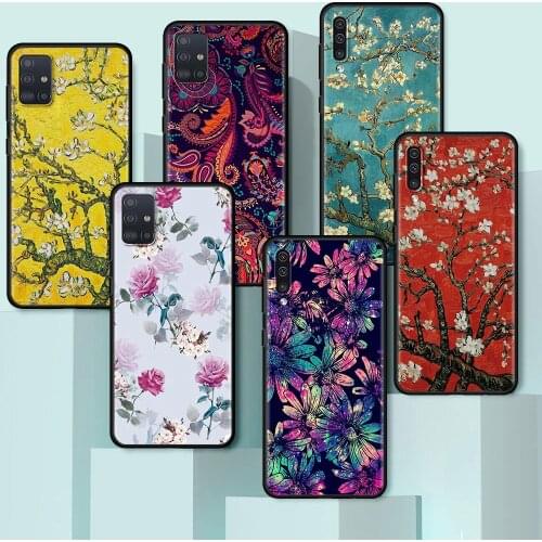 Rose Flowers Vintage Cover for Samsung Galaxy A50 A10 A70 A20e A30 A40 A20s A10s A10e A80 A90 A51 5G TPU Cell Phone Case Coque