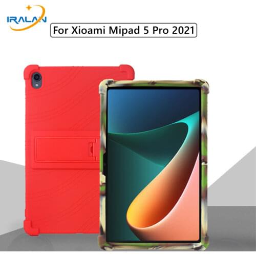Case for Xiaomi Mi Pad 5 Case MiPad 5 Pro 2021 Case Slim Soft Silicone Shockproof Cover with Kickstand Tablet Funda+Film+Stylus