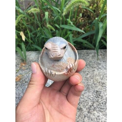 Natural stone carved dinosaur baby, dinosaur eggshell animals, carved dinosaurs