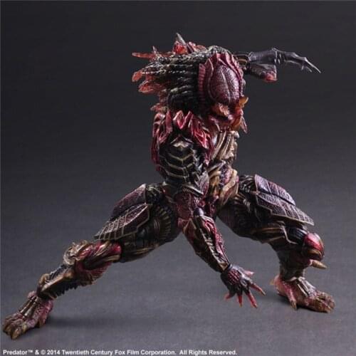 Play Arts 28cm Alien vs. Predator Scar Predator Action Figure Model Toy