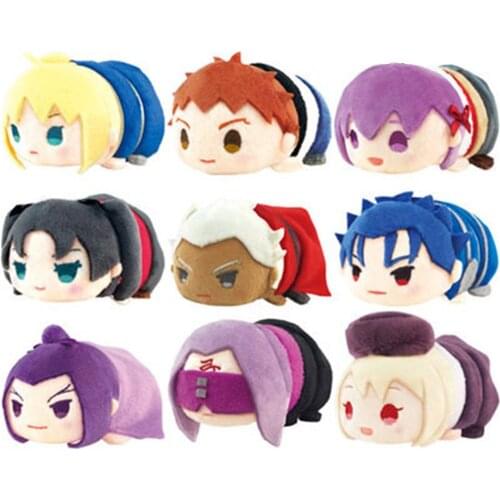 FGO Fate/Grand Order Cuchulainn Saber Attila Elizabeth Tamamo no Mae Keychain Strap Plush Stuffed Doll Toy Bag Lovely Pendant