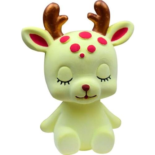 1 Pcs Cute Deer Shape Silicone Mold Pet Cake Chocolate 3D Sika Deer Food Grade Silicone Decoration Mold Cake Baking Mould m005