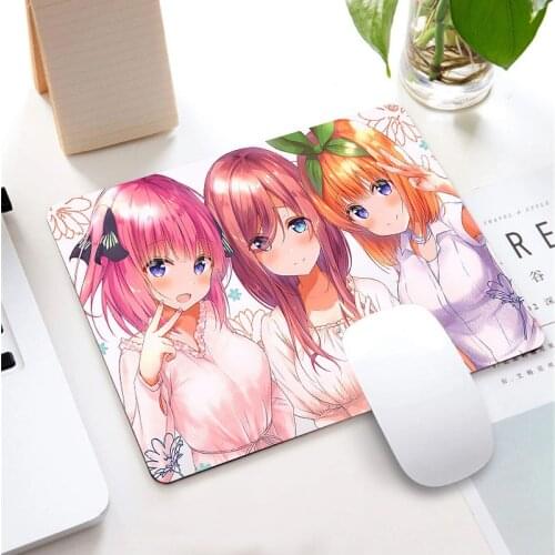 Short Pink Hair Girl Waterproof Non-slip Lockedge Small Size Learning Gamer Mouse Pad Gaming Accessories Laptop Keyboard Mat