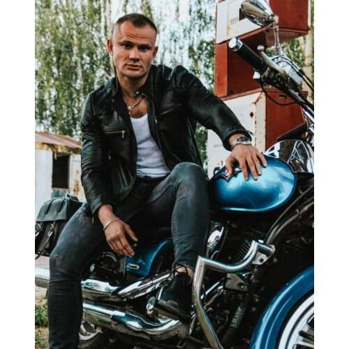 Free shipping.Brand new style motor style leather jacket,mens genuine leather coat.plus size black slim cowhide clothes