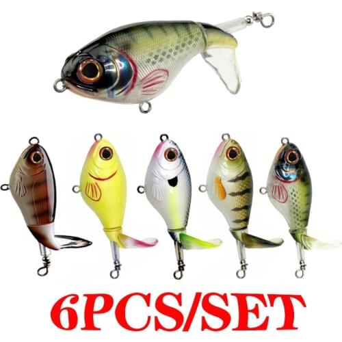 6Pcs/lot 75mm 17g Pencil Lure Set Topwater Spinner Fishing Lures Crankbait Bass Whopper Plopper Trolling Pesca Whopper Plopper