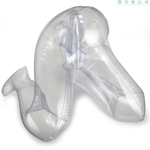 48CM Inflatable female mannequin toroso model,Inflatable maniqui for Half-length pants cloth Headless transparent doll D078
