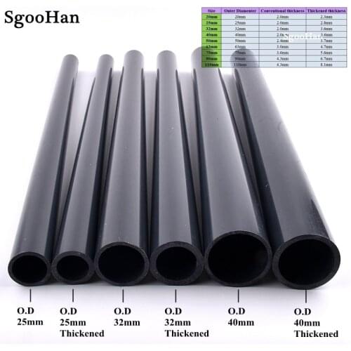 Outer Dia 20~160mm Dark Grey UPVC Thickened Pipe Aquarium Fish Tank Water Tube Home DIY Watering Accessories Planting Frame Tube