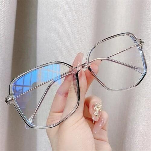 NEW Anti-Blue Glasses Fashion Women & Men Optical Glasses Polygon Spectacles Oversize Frame Eyeglasses