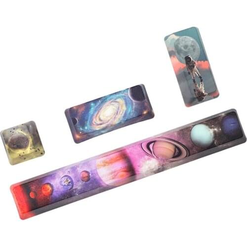 PBT Five sides Dye-subbed keycap Space bar 6.25U Entre keys OEM profile Universe Planet Keycap
