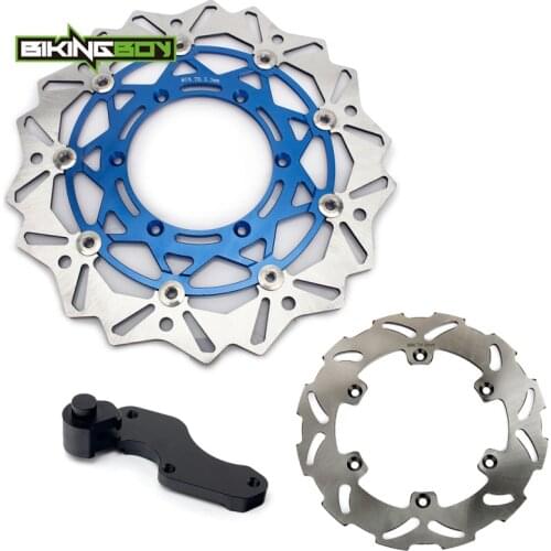 BIKINGBOY 320mm Front Rear Brake Discs Disks Rotors Bracket DRZ 400 S 00-09 DR-Z 400 E 00-08 07 06 05 04 RM 125 250 96 97 98 99