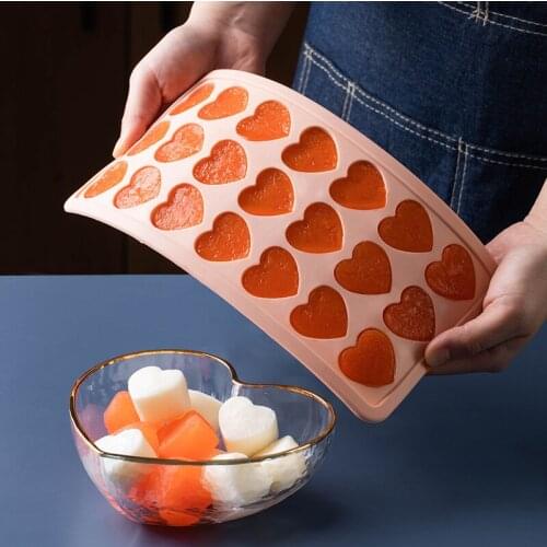 Heart Ice Cube Trays Portable Ice Cube Mold For Frozen Whiskey Cocktail Beverages 17/33-Ice Ball Mold with Removable Lid