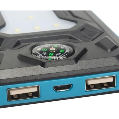 Portable 500000mah Dual-USB powerbank Waterproof Solar Power Bank for all Phone Universal Charger Batteries Not Included 32CA