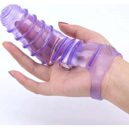Sex Products Finger Sleeve Vibrator Female Masturbator Vibrating Finger Set Flirt Sex Toys Vagina Stimulation Adult Products