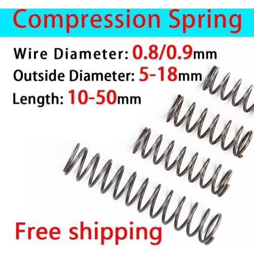 Wire Diameter 0.8/0.9mm Outer Diameter 5-18mm Compressed Spring Pressure Spring Return Spring Release Spring Mechanical Spring