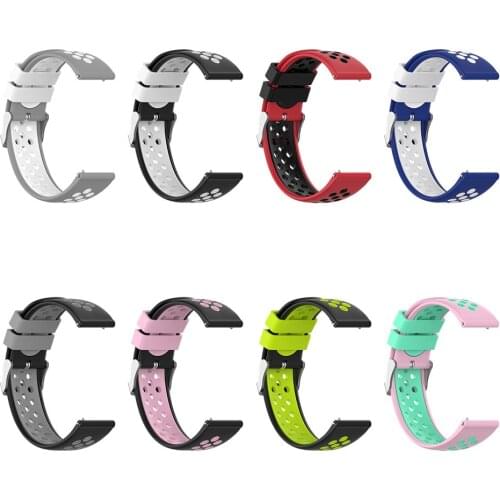 Silicone Color Clash Wrist Strap Fashion Bracelet 2-Color Watchband for Huawei Watch 3/3 Pro/GT2/GT Watch Accessories