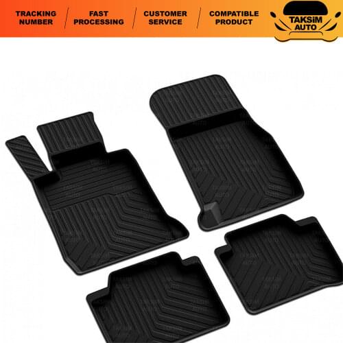 Rubber 4D Car Mats 98% Compatible Black Color For Audi A3 8V 4D 2012 and Later A+ Quality