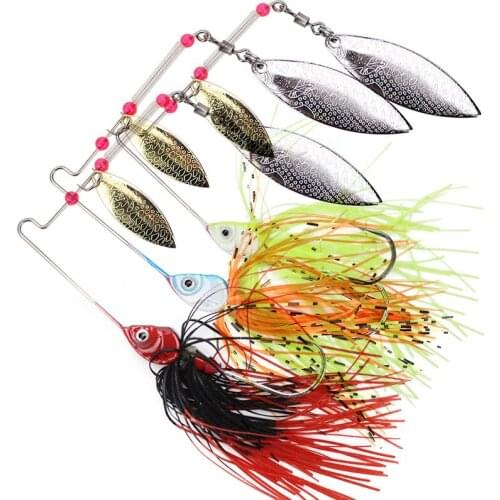 Fishing Lures whisker compound rotating swivel leaf VIB shiny fish lead hook wood spoon accessories spinnerbait tackle