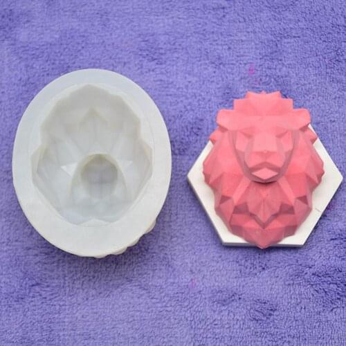 Lion Shape Silicone DIY Fondant Chocolate Soap Mold Cake Decoration Baking Tool Resin Clay Soap Mould Kitchen Baking Cake Tools