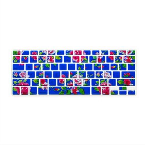 Blue Flower Pattern Silicone Laptop Keyboard Skin Protector Cover Film Guard For All Apple Macbook Pro Air Retina 13 15 17