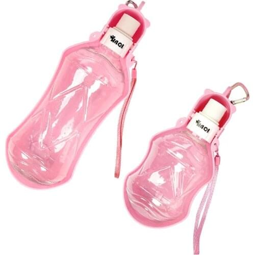 280 518ml Foldable Plastic Pet Dog Water Bottle for Dogs Cats Travel Puppy Drinking Bowl Cup Outdoor Pets Water Feeder Dispenser