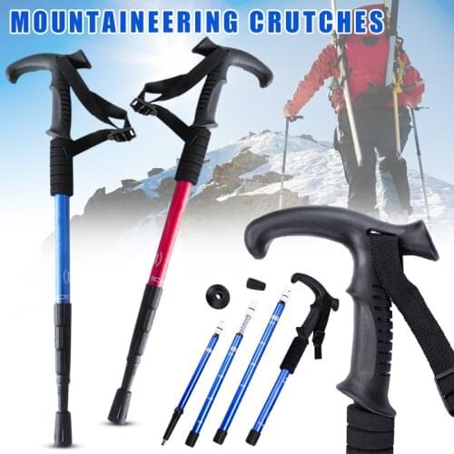 Hot Selling Convenient Ultra-light Walking Hiking Stick Aluminium Alloy Telescopic Trekking Pole Alpenstock EK