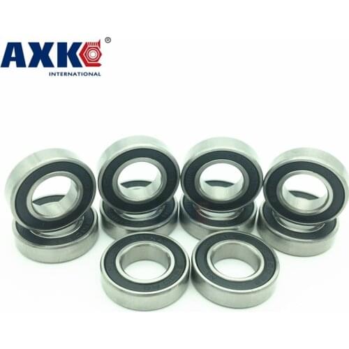 Hub Shaft Rubber Sealed 440 Stainless Steel GCR15 6803 2RS Hybrid Ceramic Ball Bearings S6803 6803 2rs 17*26*5mm Si3n4 Bike Part