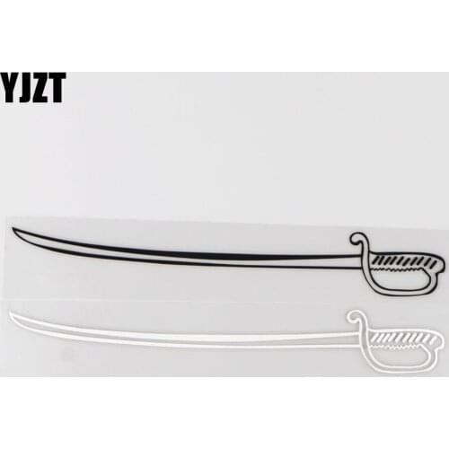 YJZT 19CM*2.6CM Weapon Knife Personalized Pattern Decoration Car Sticker Vinyl Decal 1A-0407