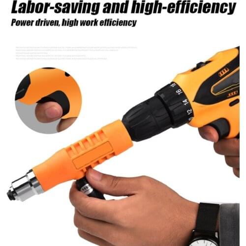 Rivet Gun Drill Adaptor Insert Nut Electric Rivet Nut Gun Riveting Tool Drill Pull Rivet Gun Core Pulling Metal Conversion Head