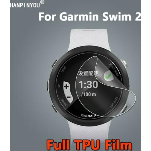 For Garmin Forerunner 55 158 Swim 2 Smart Watch Clear Full Cover Soft TPU Hydrogel Film Screen Protector -Not Tempered Glass