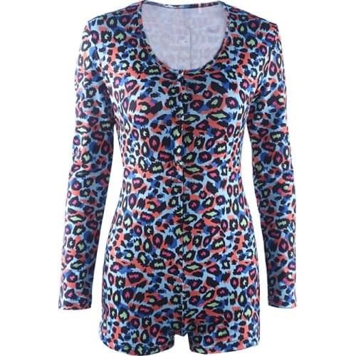 Womens Autumn Printing Skinny Playsuit V Neck Fitness Biker Playsuits Fashion Long Rompers Womens Jumpsuits Slim Playsuit